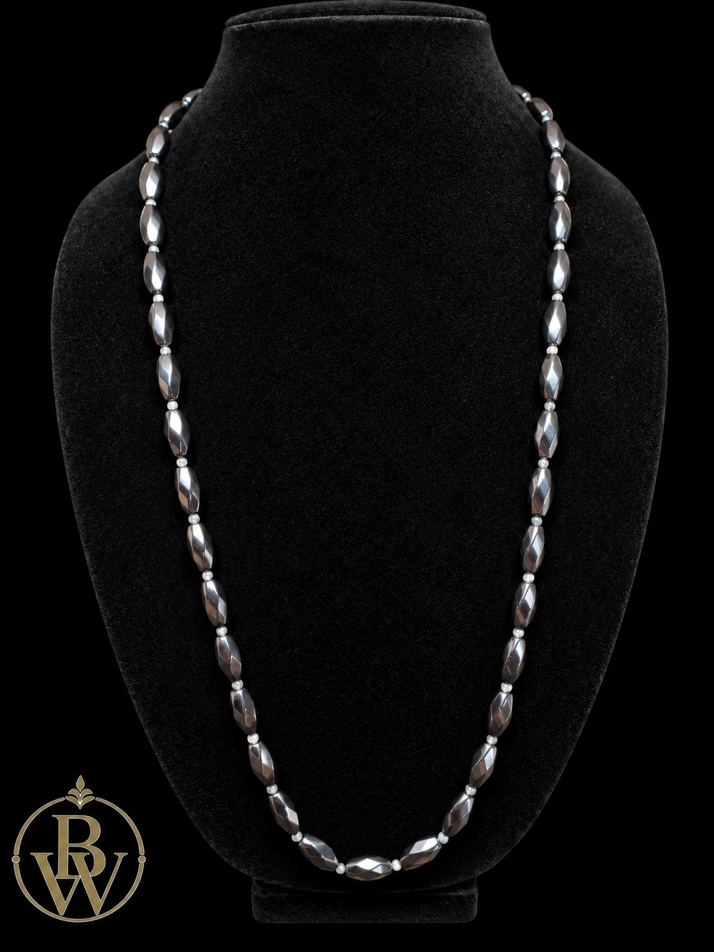 Women’s Hematite And Labradorite Bead Necklace Bracelet Earring Set